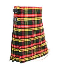 Scottish Traditional Buchanan Tartan 8 Yard Kilt For Men's - Custom Size Kilt
