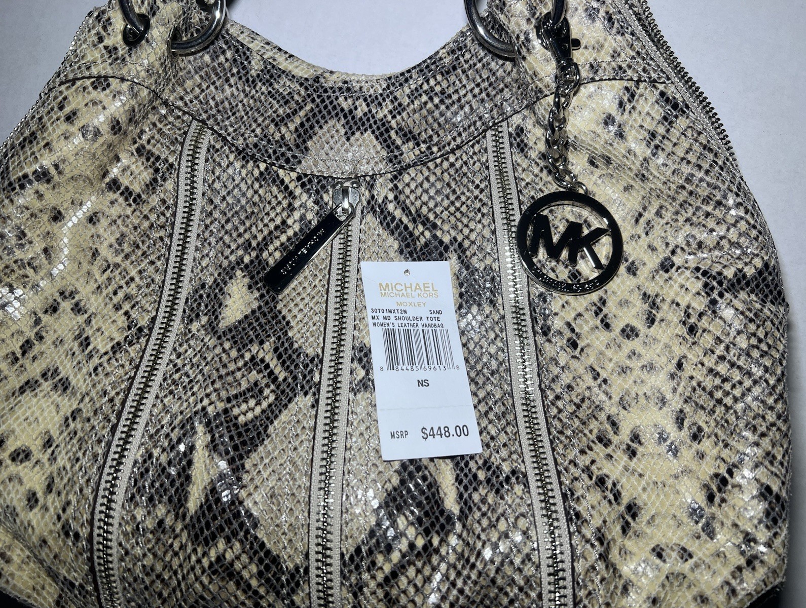 Michael Kors Python Effect Leather Shoulder Bag W… - image 4