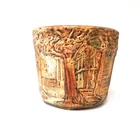 Weller Woodcraft Planter Forest Tree Bark Relief Art Pottery USA Antique