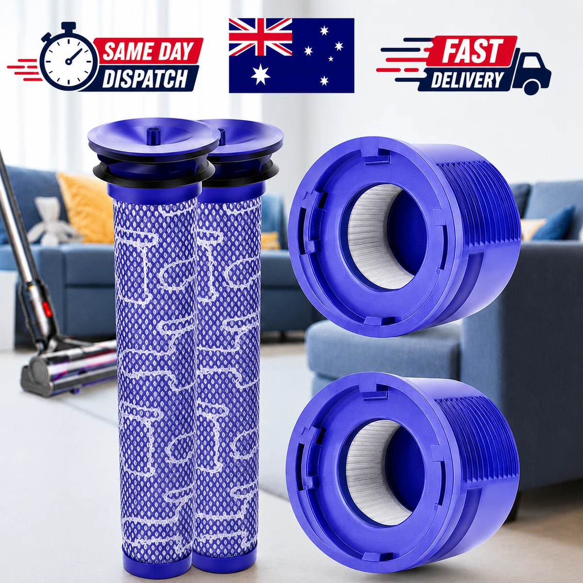 For Dyson V7 V8 Filter Kit Absolute Animal Motorhead Trigger Replacement Hepa