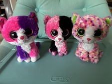 Ty Beanie Boo DAZZLE the cat , SOPHIE, PELLIE rare, justice exclusive