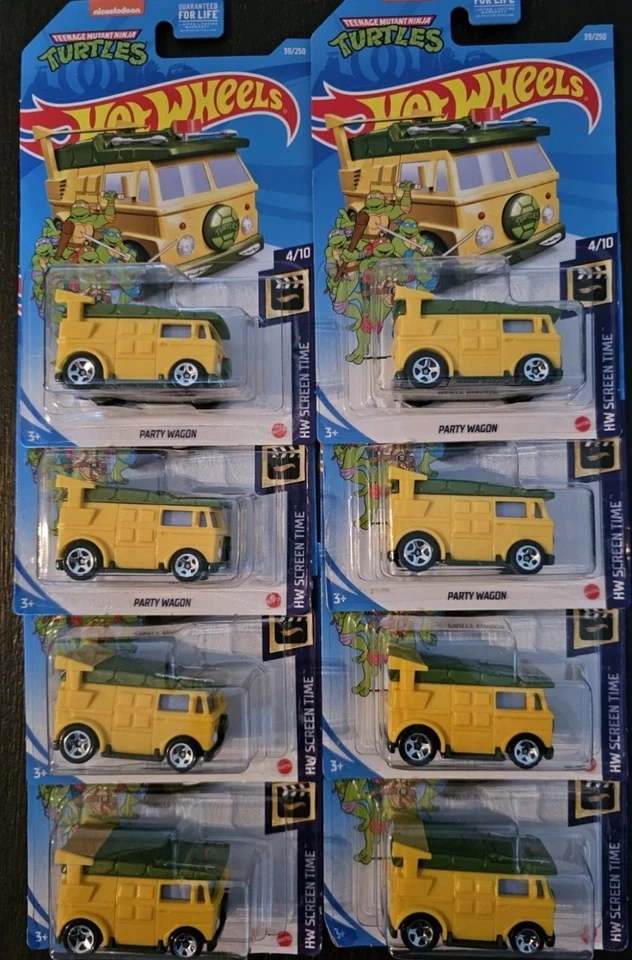 ¡NUEVO! 🐢 🚗 HOT WHEELS TIEMPO DE PANTALLA 4/10 FIESTA TORTUGAS NINJA MUTANTES ADOLESCENTES 39/250 Foto 3 de 3