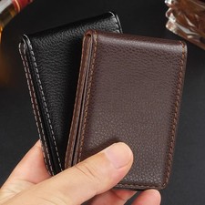 PU Leather Business Card Holder Pocket Wallet Case with Magnetic Closure