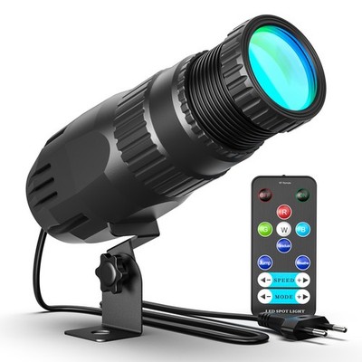 30W RGBW 4 in 1 LED Spotlight Beam Light Remote Color DJ Stage Party Spotlight