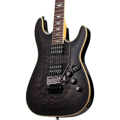 Schecter Guitar Research Omen Extreme6 FR Electric Guitar SeeThru Black
