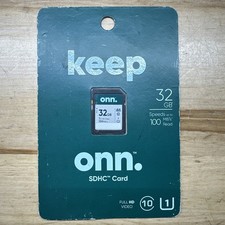 Keep Onn 32GB Class 10 U1 SDHC Flash Memory Card up to 100MB/S Read Speed (NEW)