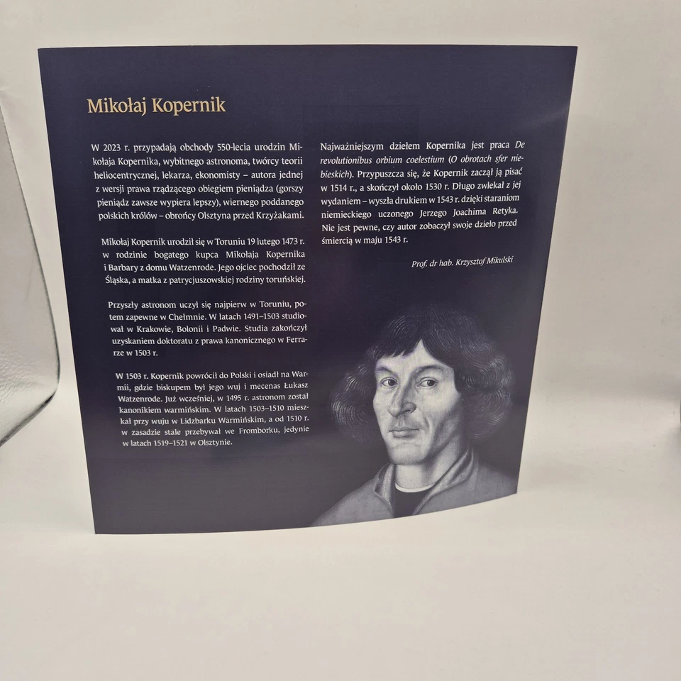 Billete Coleccionista Polaco 20 Zlotych Conmemorativo UNC 2023 Nicolás Copérnico Foto 4 de 4