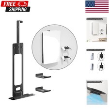 Upgraded Adjustable Console Holder Wall Mount for PS5: Black Gaming Stand