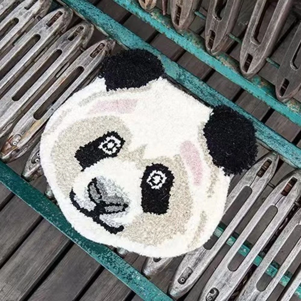 Panda Shape Lion Bathroom Tiger Carpet Floor Mat Seat Cushion