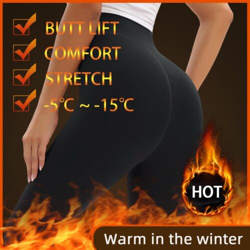 Fleece Lined Leggings for Women Thermal Tummy Control High Waist Winter Warm ... - Picture 5 of 6