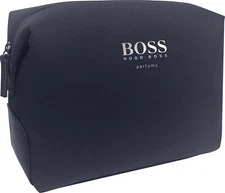 Hugo Boss Toiletry Bag Male Blue Navy + Shower Gel 30 ml - 1.0 FL. OZ - Bundle