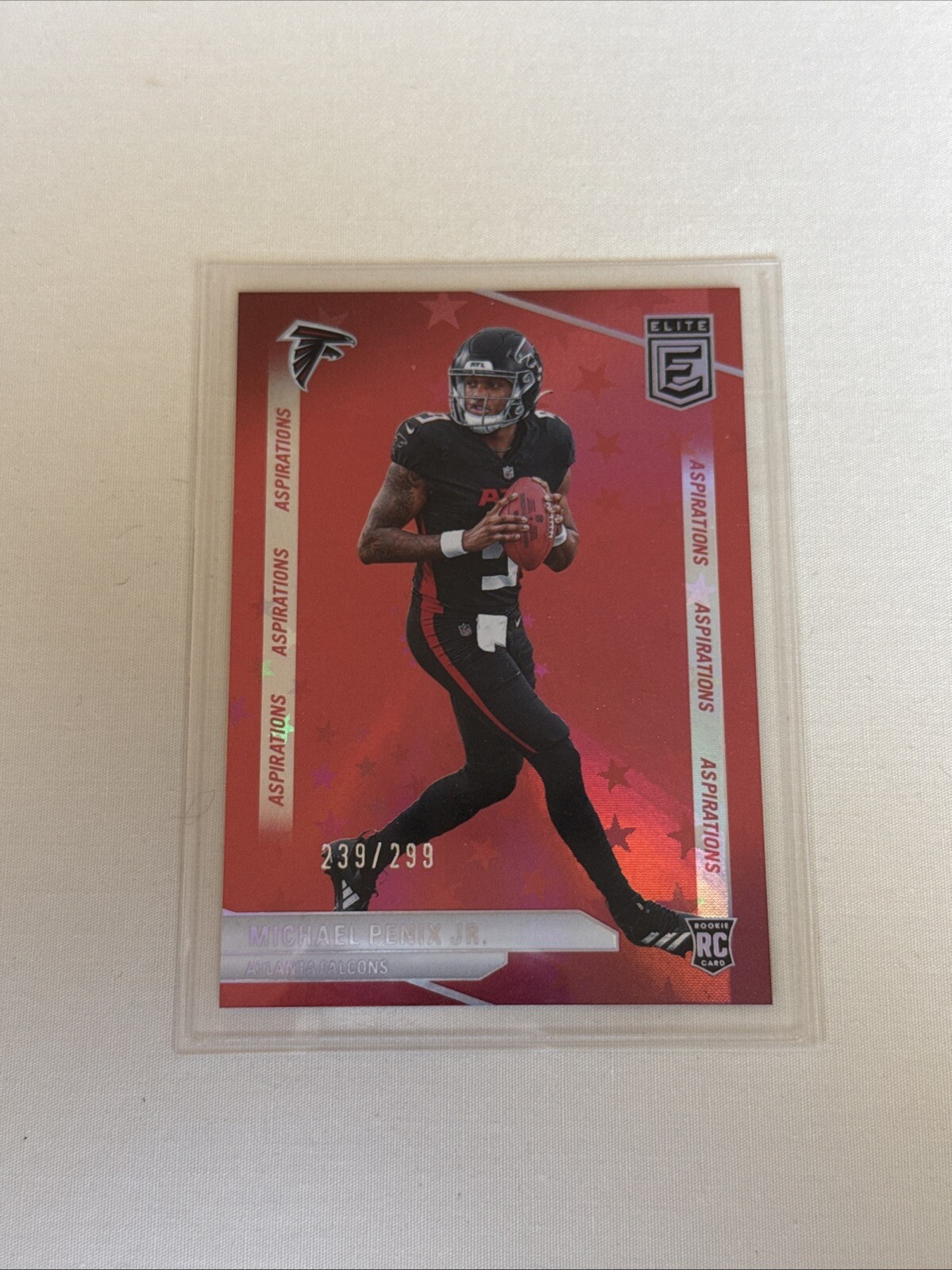 2024 Michael Penix Donruss Elite Aspirations Red Stars /299 RC - ATL Falcons