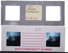 Mount Rushmore - 1953 vintage Stereo Realist 3D slide #879
