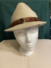 Vintage Stetson Playboy 3x Beaver Fedora Hat - Size 7 - Beige/Tan