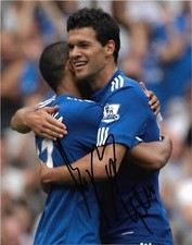 Chelsea FC Jose Bosingwa Michael Ballack Autographed Signed 8x10 Photo COA