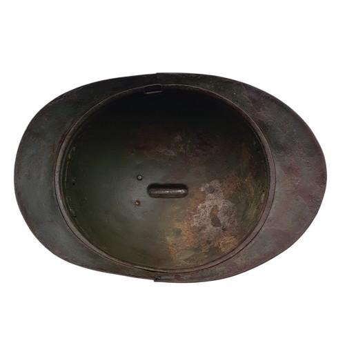 Antiguo casco francés Adriano Primera Guerra Mundial casco de hierro coleccionable - Imagen 8 de 10