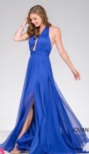 Jovani Royal Blue evening prom gown style 48797 size 2 MSRP 599