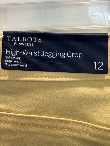 Talbots Neu mit Etikett Größe 12 gelb hochtailliert Jegging kurze Denimhose $ 90 - Bild 4 von 5