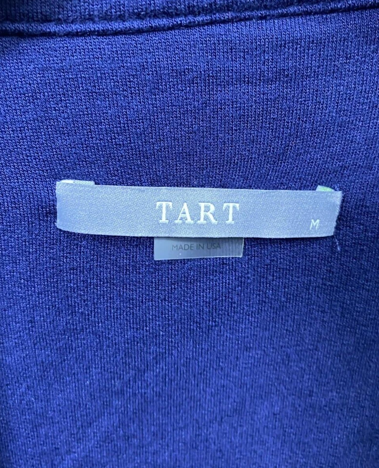 Blazer Tart Mujer Talla M Azul Dos Botones Chaqueta Mezcla Modal Bolsillo Muesca Cuello Foto 3 de 4