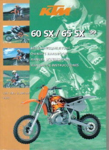 1999 KTM 60SX 65SX Motorcycle Owners Manual : 320559 | eBay