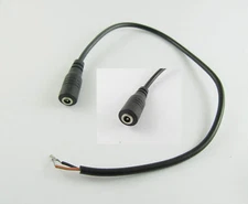 10x CCTV DC Power Plug Jack Connector 3.5x1.35mm Female Socket w Cord Cable 30cm