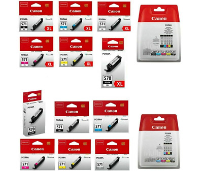 Original Canon PGI-570/570XL BK & CLI-571/571 XL CMYK Tinten für Pixma TS5000 Posten 