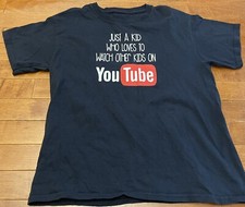 топы, рубашки Youth Black YouTube Shirt