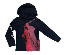 POLO RALPH LAUREN KID'S JERSEY HOODIE KNIT BLACK SWEATSHIRT