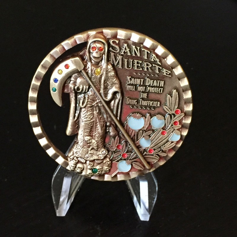 DEA Drug Enforcement Administration SANTA MUERTE Authentic Challenge Coin Narcos