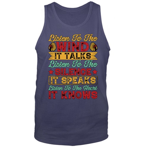 Camiseta sin mangas con gráfico de indios nativos americanos - Imagen 4 de 8