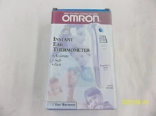 NEW - Omron MC-505 Instant Ear Thermometer in box with manual and pouch