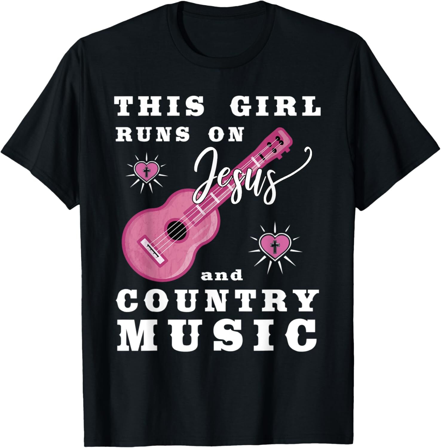 This Girl Runs On Jesus And Country Music Christian T-Shirt Hoodie