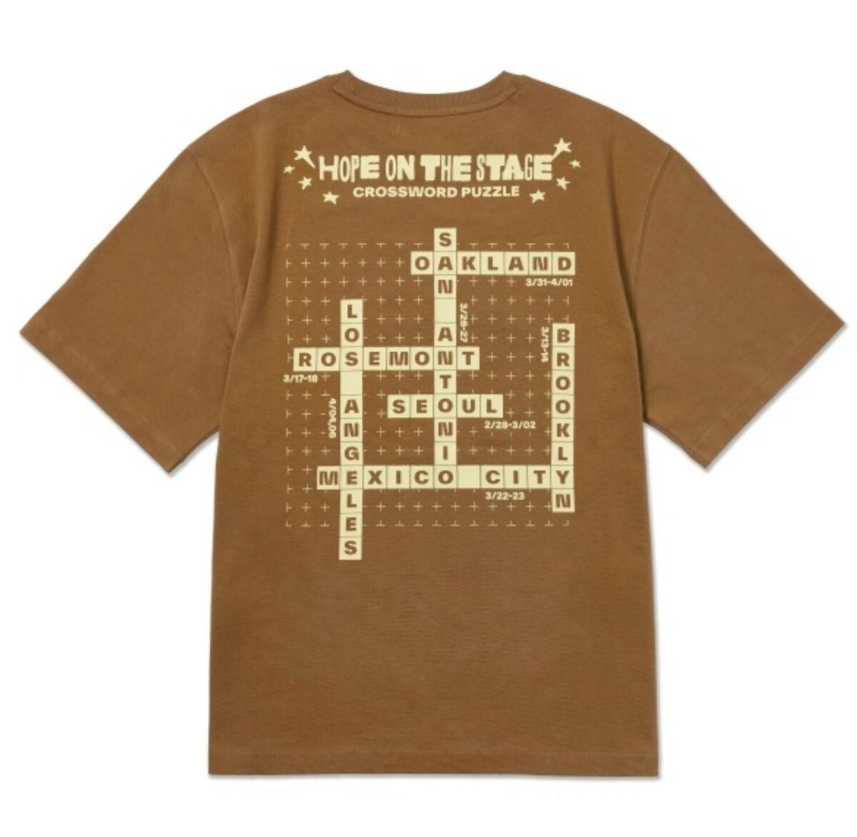 BTS J-HOPE Tour T-Shirt (Brown) Official HOPE ON THE STAGE BTS J-HOPE Tour T-Shirt (Brown) Official HOPE ON THE STAGE