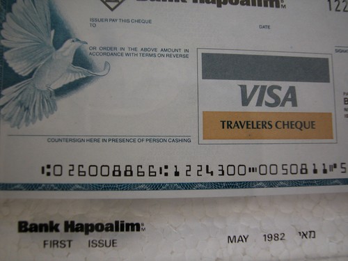 RARE FIRST ISSUE OF VISA $20 TRAVELERES CHECK -FOR BANK HAPOALIM N.Y -MAI 1982 - Picture 4 of 6