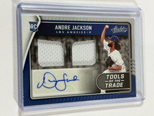 2022 Panini Absolute Andre Jackson Tools of The Trade Dual Patch AUTO /99 