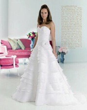 Judd Waddell Madeline 6 8 10 Ivory Silk Wedding Dress Strapless Ruching  $3,300