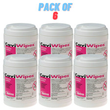 6x Metrex Caviwipes Towelettes Large Wipes 160ct Canister Exp-2027 FRESH USA