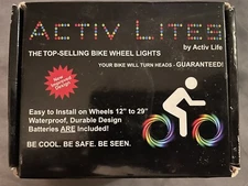 Activ Life Lites Bike Wheel LED Lights w/ Batteries Included. Red 2- Pack
