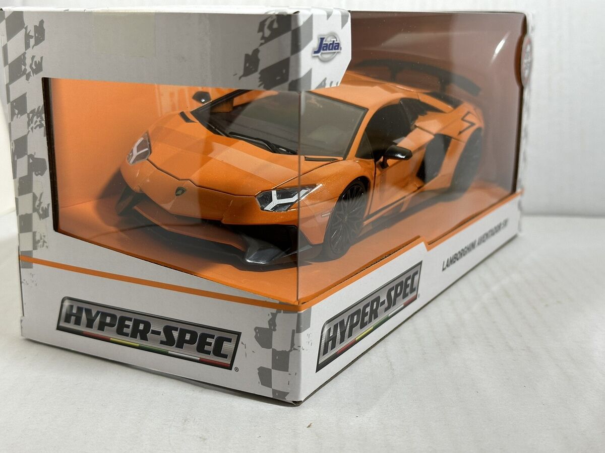 JADA TOYS HYPER SPEC LAMBORGHINI AVENTADOR SV ORANGE 1:24 JADA TOYS HYPER SPEC LAMBORGHINI AVENTADOR SV ORANGE 1:24