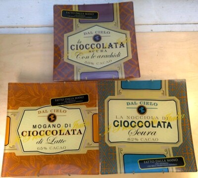 Set of  3 Dal Cielo Cioccolata Di Latte Italian Style Glass  Plate 8'' x 8'' Q55