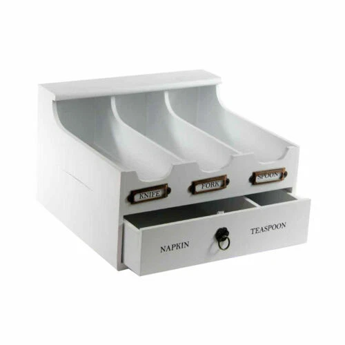 Portaposate bianchi in legno