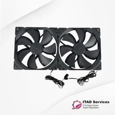 LOT OF 2 - FRACTAL DESIGN DYNAMIC X2 GP-14 140mm Black Case Fan 3-Pin - OPEN BOX