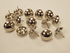 CHROME NICKEL SILVER - UPHOLSTERY NAILS STUDS TACKS PINS (EXTRA LARGE 25mm)