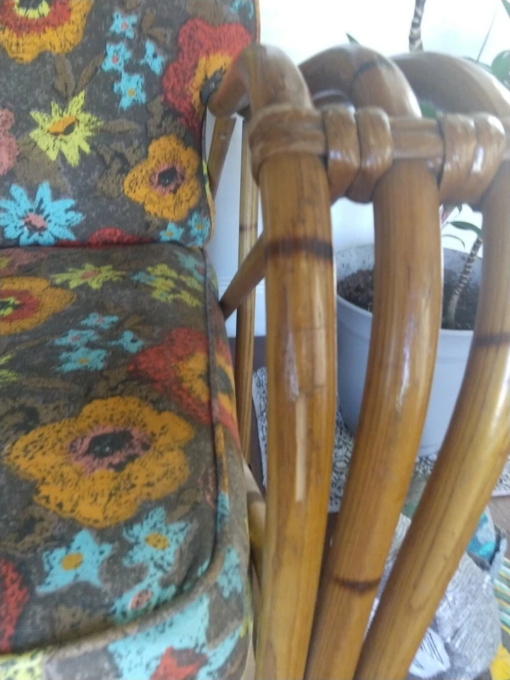 Juego de sofá y silla de bambú Heywood Wakefield Foto 3 de 4