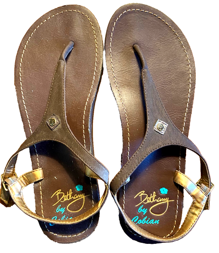 BETHANY By COBIAN SANDALS, NEW! BROWN & COPPER! Women's, 7, SUMMER!