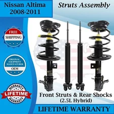 Monroe OEM Front Strut & Rear Shock For 2008-2011 Nissan Altima Lifetime Warran.