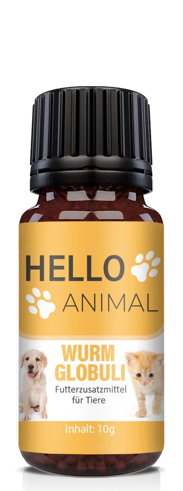 HELLO ANIMAL HelloAnimal WURM Globuli Wurmkur Katzen Hunde Kaninchen Geflügel alternative