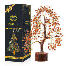 Carnelian Crystal Tree Of Life, Gemstone Meditation Healing Handmade Reiki New