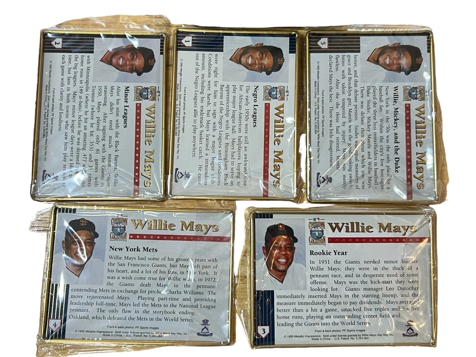 Tarjetas de coleccionista de metal en relieve impresiones metálicas de cubierta superior Mantle & Mays Foto 4 de 4