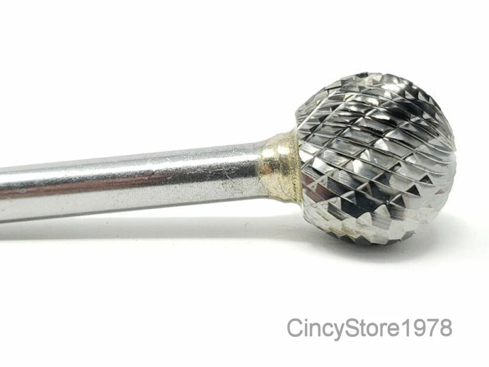 SD7D Forma de Bola Carburo de Tungsteno Rebaba Bur Herramienta de Corte Troquel Molinillo Broca 1/4" NUEVO Foto 2 de 4